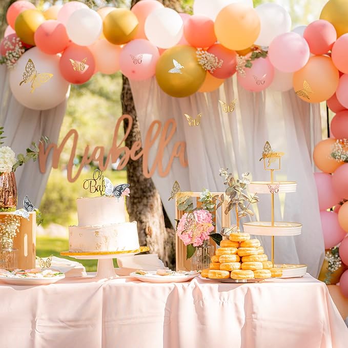 180 Pcs 3D Butterfly Wall Decor 3 Style Gold Silver Rose Gold Butterflies Sticker Decorations 3 Sizes Removable Wall Decals for Cake Decorating Wedding Birthday Party DIY Cosplay