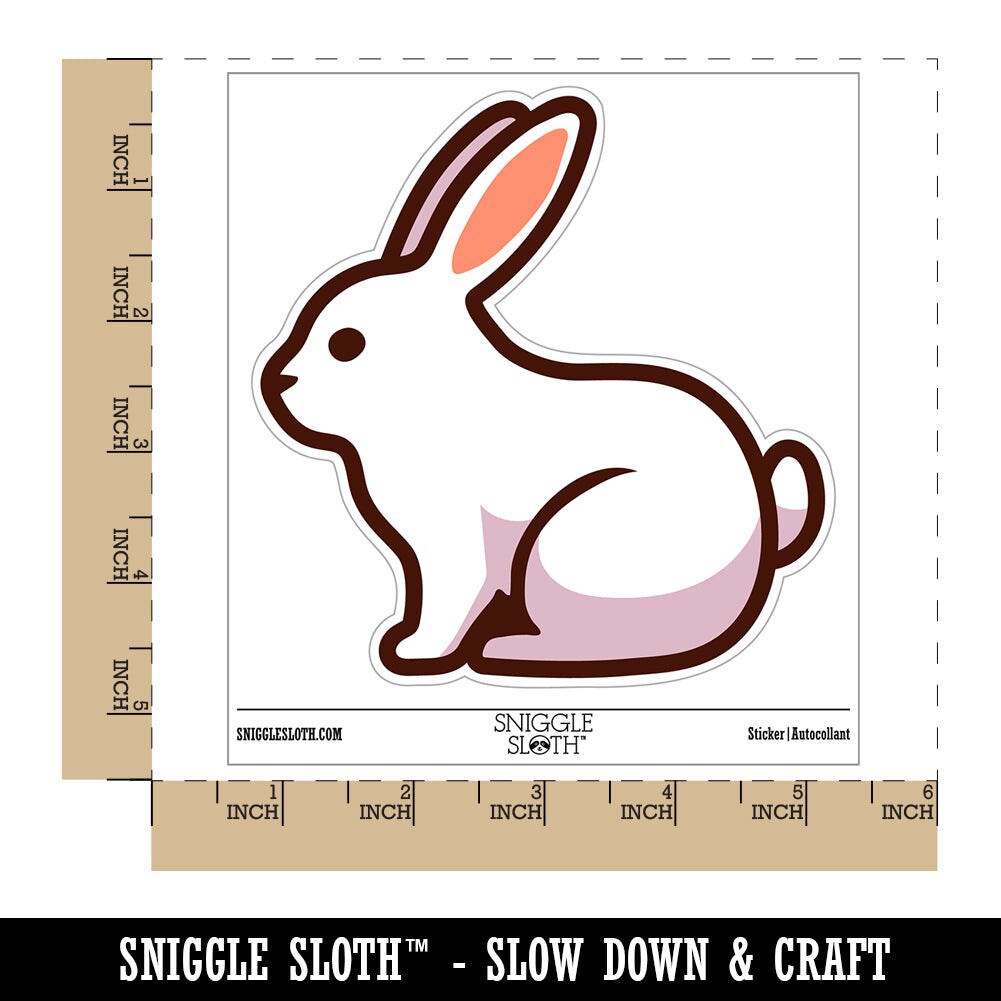 Resting Rabbit Bunny Easter Waterproof Vinyl Phone Tablet Laptop Water Bottle Sticker Set - 5 Pack