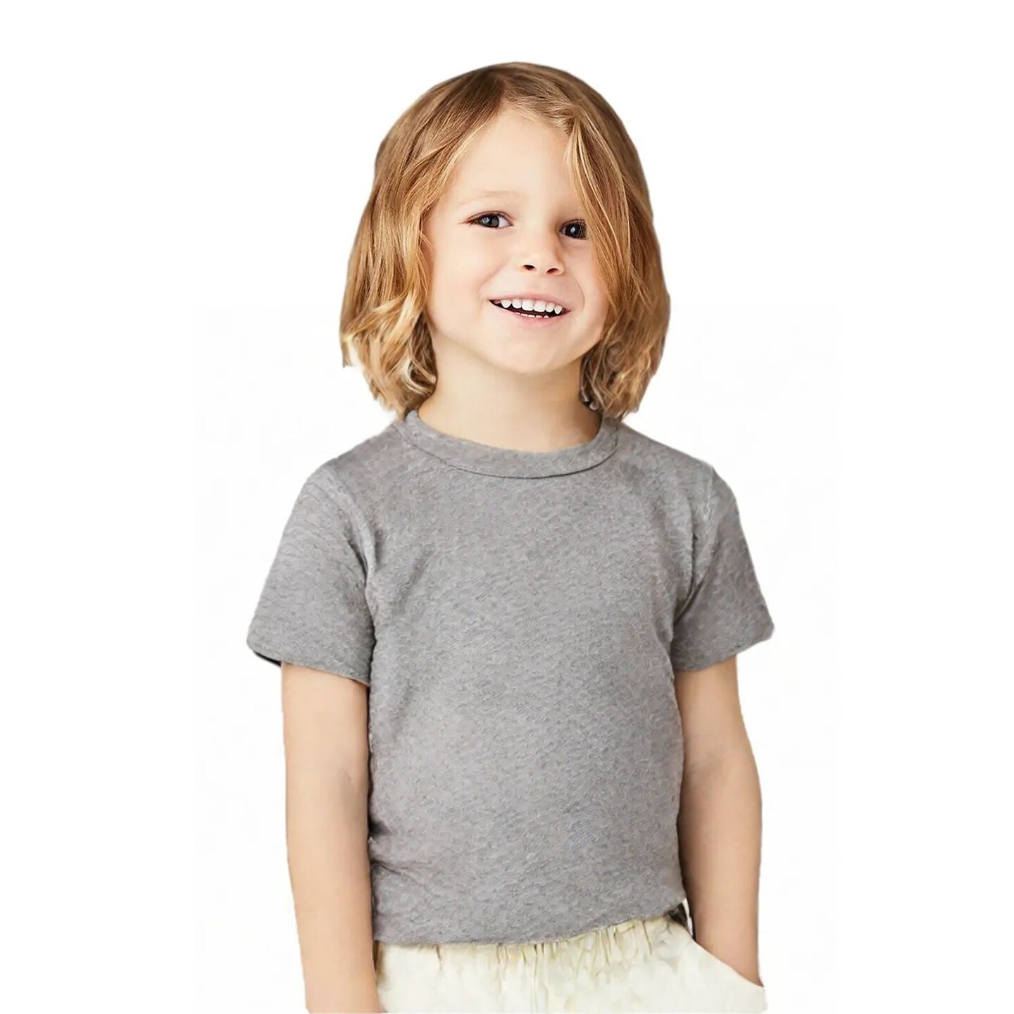BELLA + CANVAS Toddler Triblend Short Sleeve Crewneck T-Shirt for Kids Everyday Wear & Custom Printing Tee