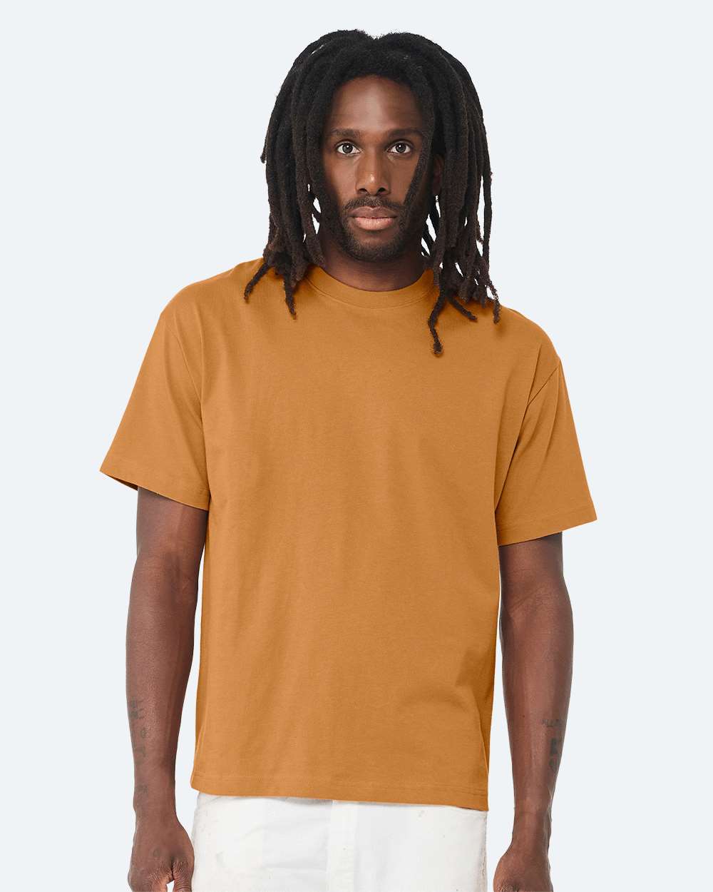 BELLA + CANVAS Heavyweight Crewneck Short Sleeve T-Shirt for Layering Fits & Custom Print Blank Tee