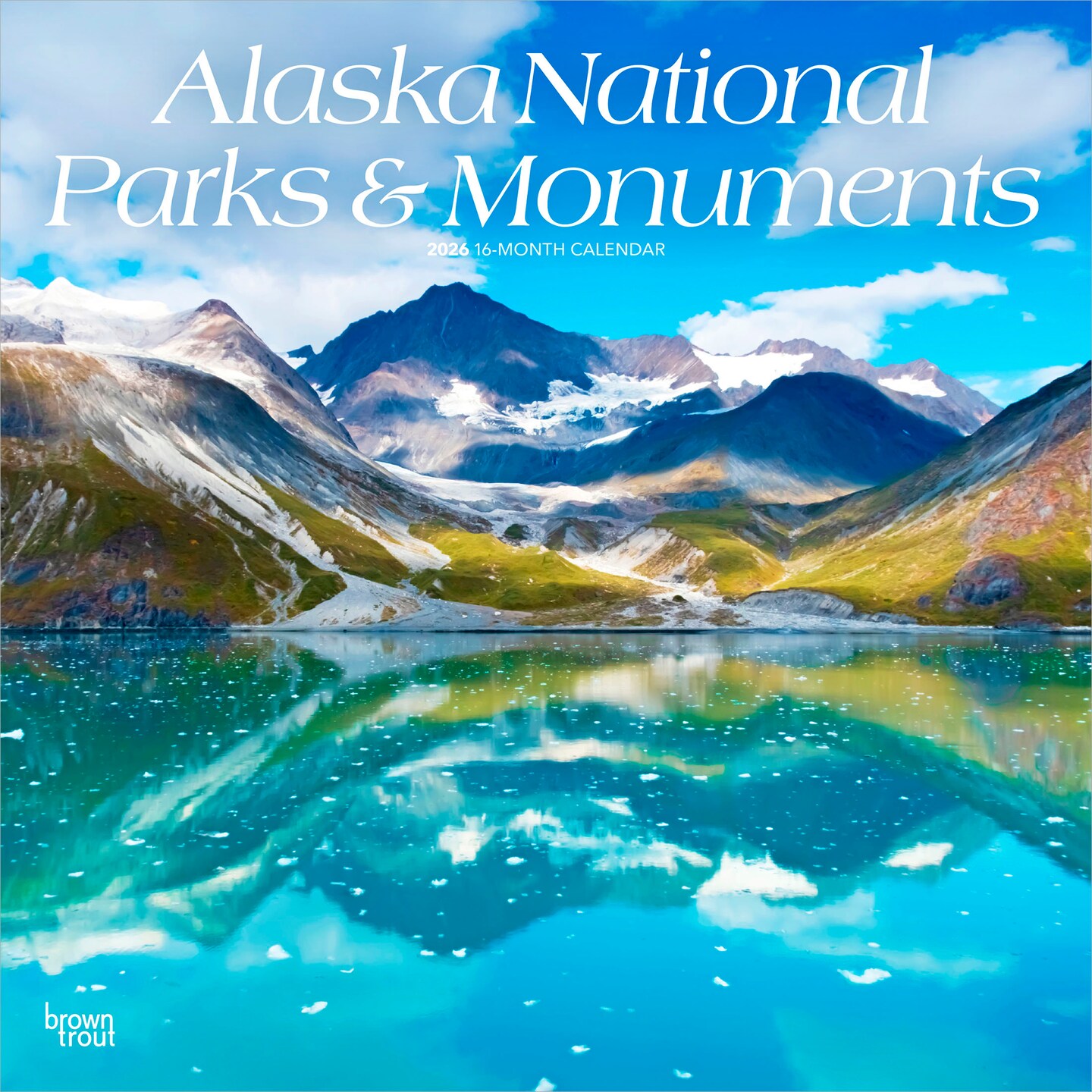 Alaska National Parks & Monuments | 2026 12 x 24 Inch (Hanging) Monthly Square Wall Calendar | Plastic-Free