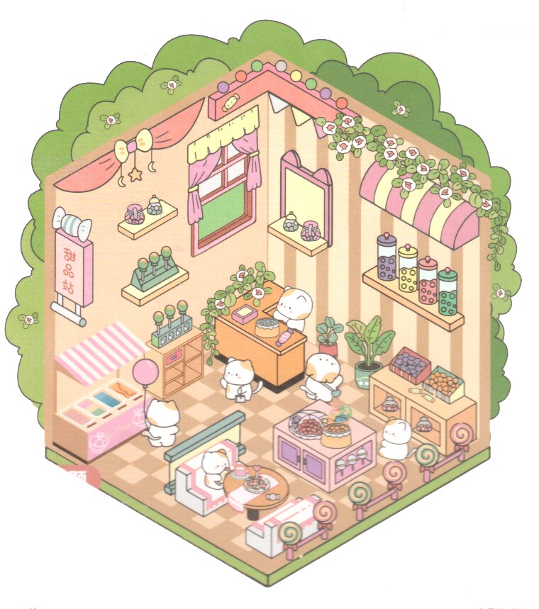 Isometric Sticker Activity Pack of 4 Styles, Cute Sticker Scenes with Tweezers, Adorabilities