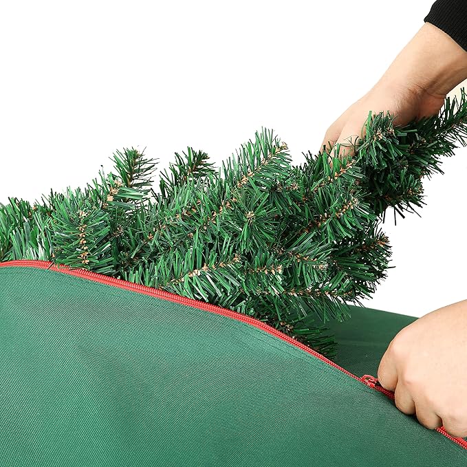 Christmas Tree Storage Bag,Fits Up to 6 ft Tall Artificial Tree,Heavy Duty 600D Canvas Green Christmas Tree Storage Container with Sleek Dual Zipper and Durable Handles,45&#x22; x 15&#x22; x 20&#x22;