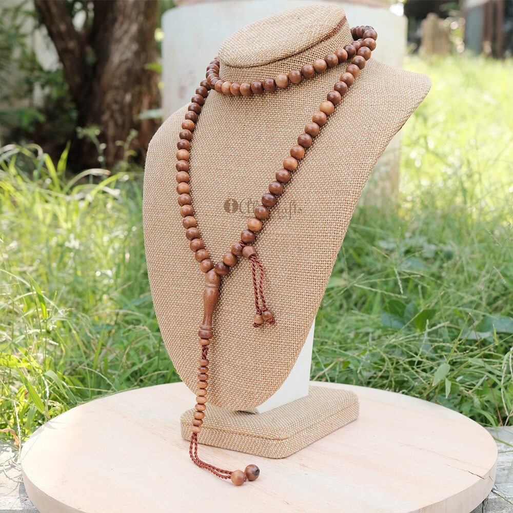 Handcrafted Indonesian Ironwood Muslim Prayer Beads – 99-Count