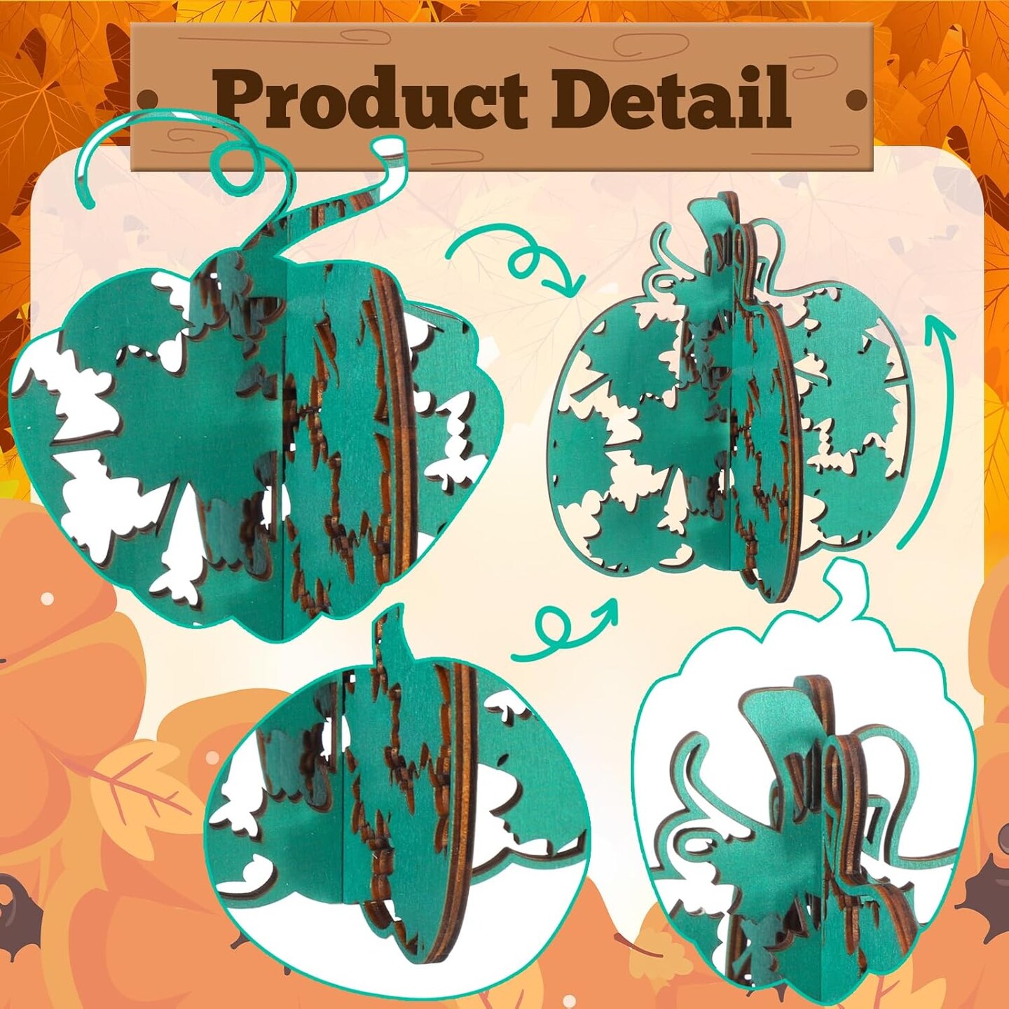 12 Pcs Fall Pumpkin Tabletop Decor