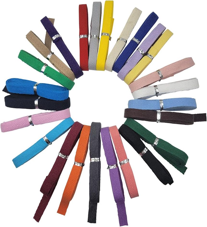 Cotton Twill Tape Ribbon - 50 Yards (25 Colors)