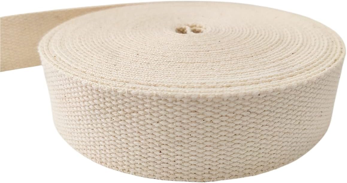 11 Yards Natural Heavy Cotton Webbing - 1.5 Inch