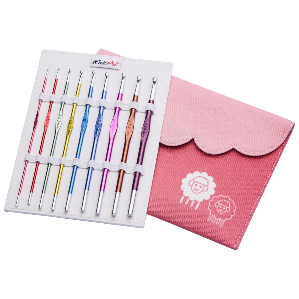 KnitPro Zing Deluxe 6&#x22; Double Point Knitting Needles Set of 9 - Sizes US 0 to 6
