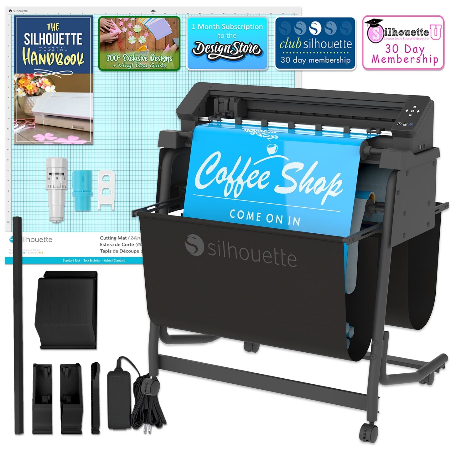 Silhouette Cameo 5 PRO MK-II 24in Vinyl Cutter with Stand &#x26; Catch Baskets