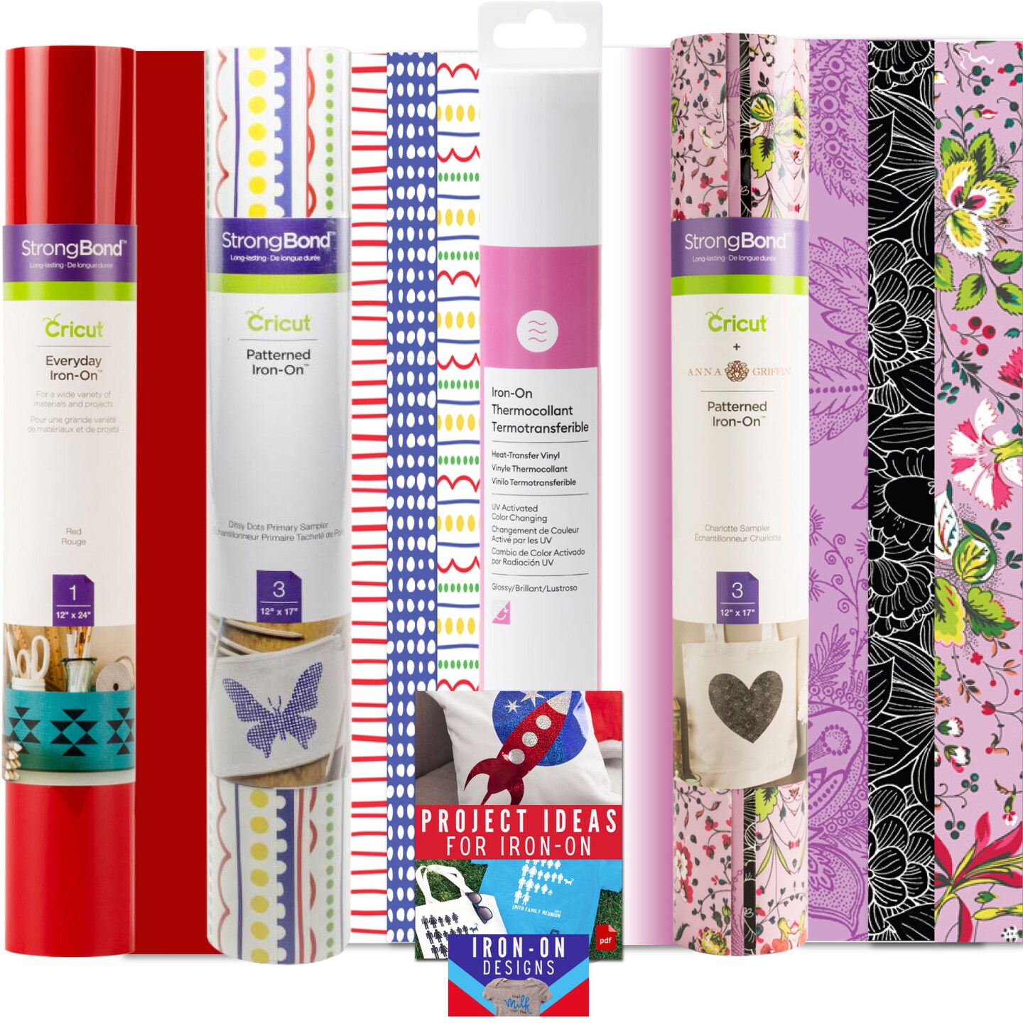 Cricut Everyday StrongBond HTV Iron-On (4) Roll Bundle