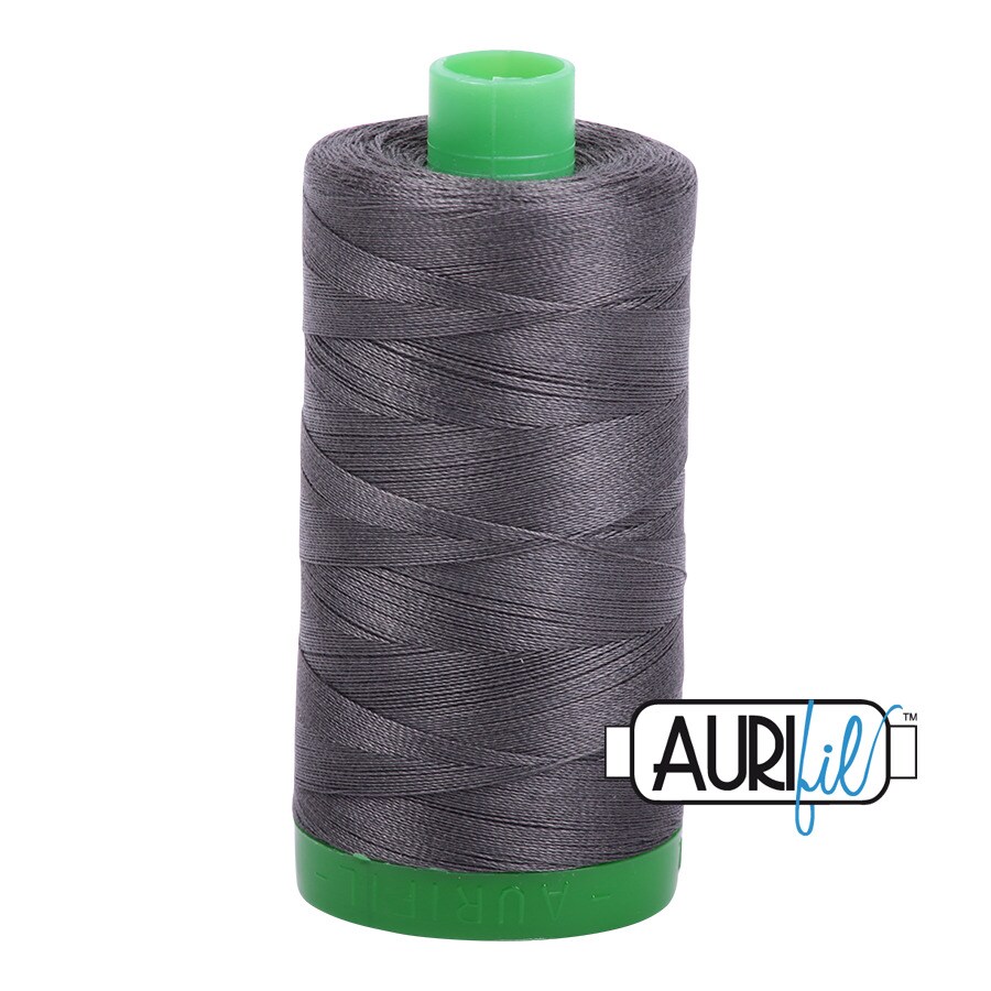 Dark Pewter (2630) | 40wt Large Spool (1000M / 1094Y) | Aurifil Thread