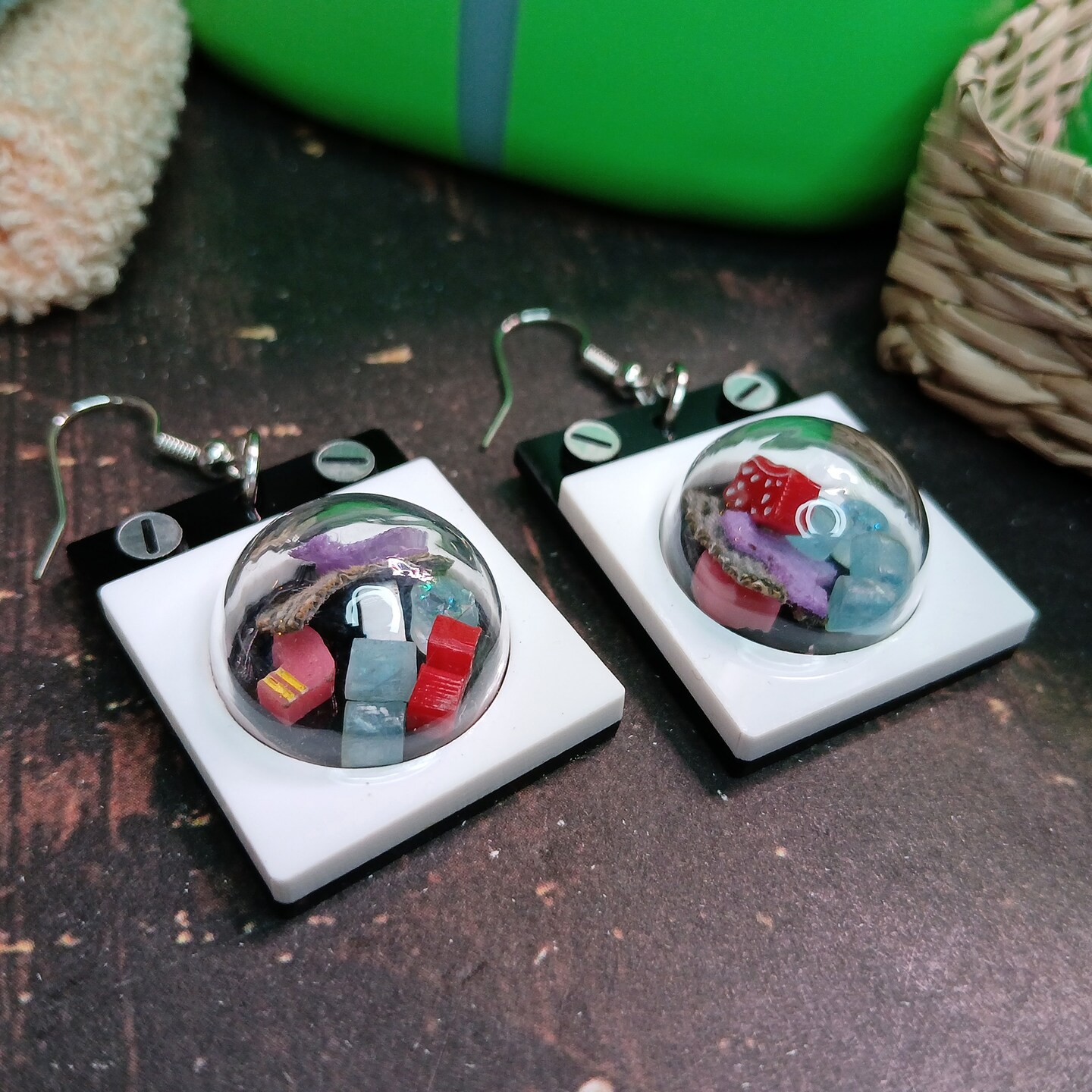 thumbnail image 2 of Huge Funny Realistic Potato Chips Earrings – Novelty Snack Food Jewelry, Made In USA | Dangle Earrings For Costume & Fun 2 of 13