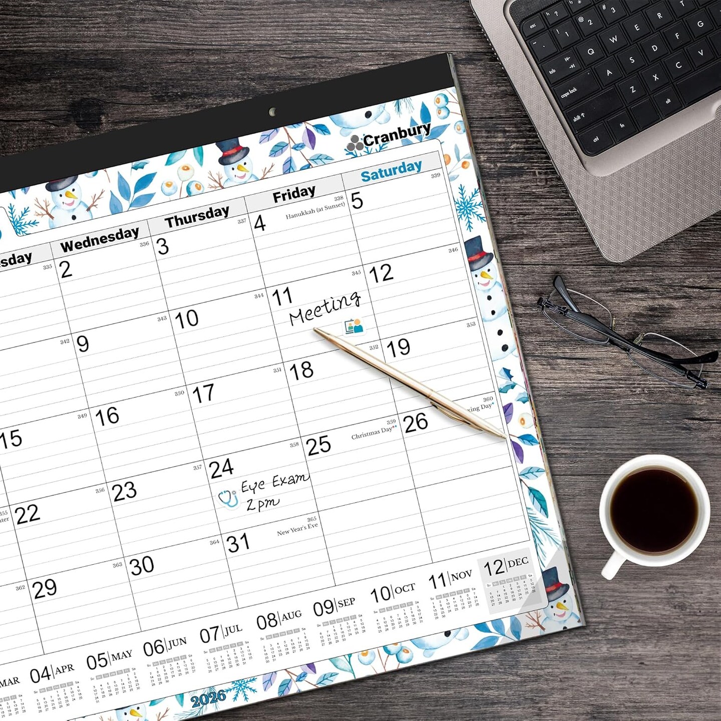 Big Deskpad Calendar or Extra Large Monthly Hanging Wall Planner