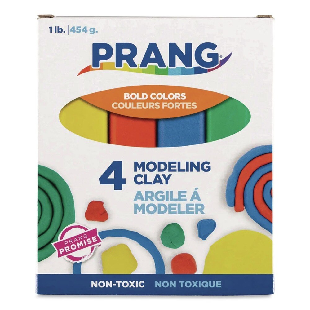 Prang 1 lbs. Modeling Clay Assortment - Blue/Green/Red/Yellow (1/Box)