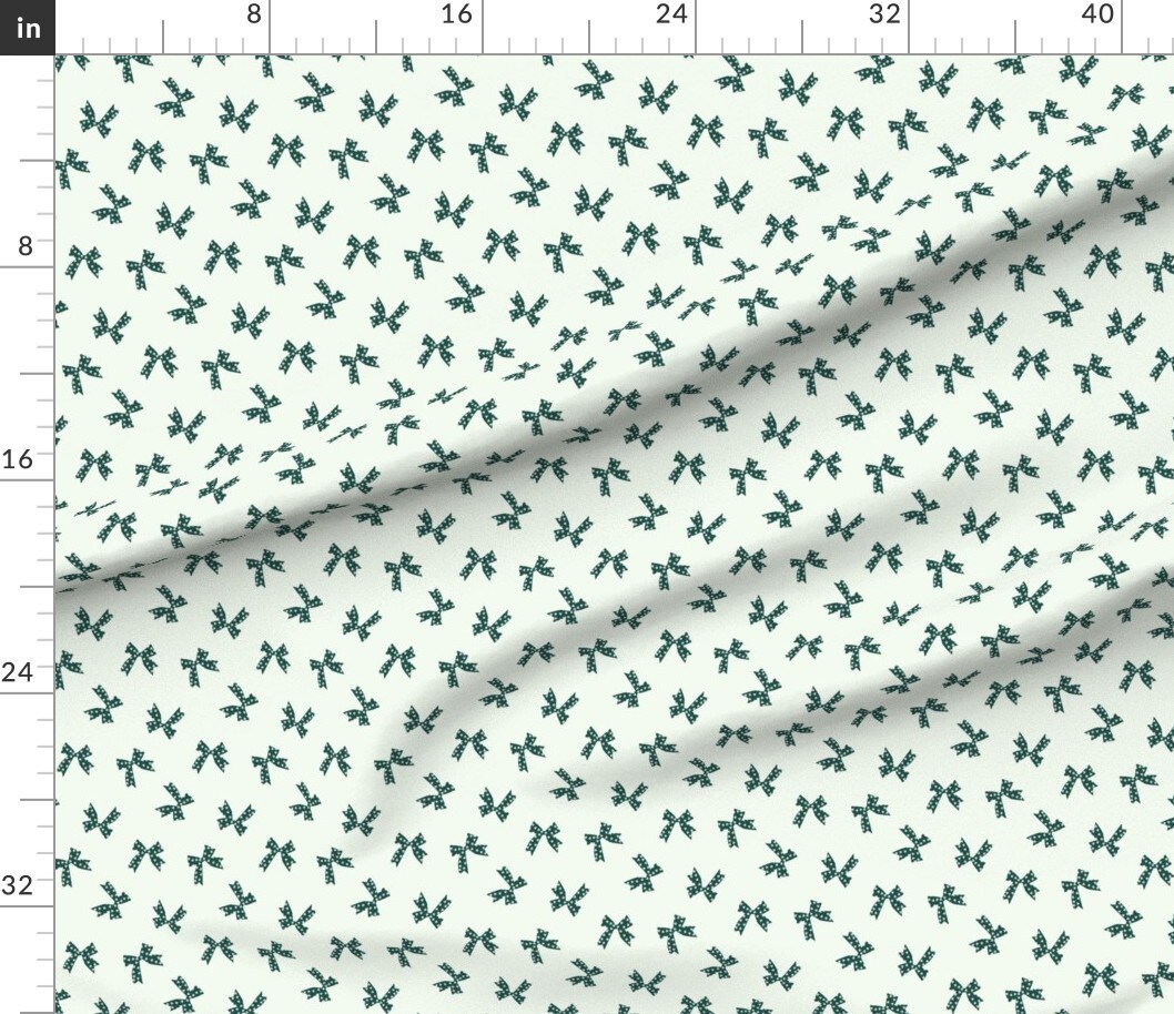 St. Patrick'S Day Preppy Shamrock Clover Cute Irish Ireland Green Festive Bows Ribbon Novelty Holiday Lucky March Custom Printed Fabric by Spoonflower Various Fabrics by the Yard or Fat Quarter