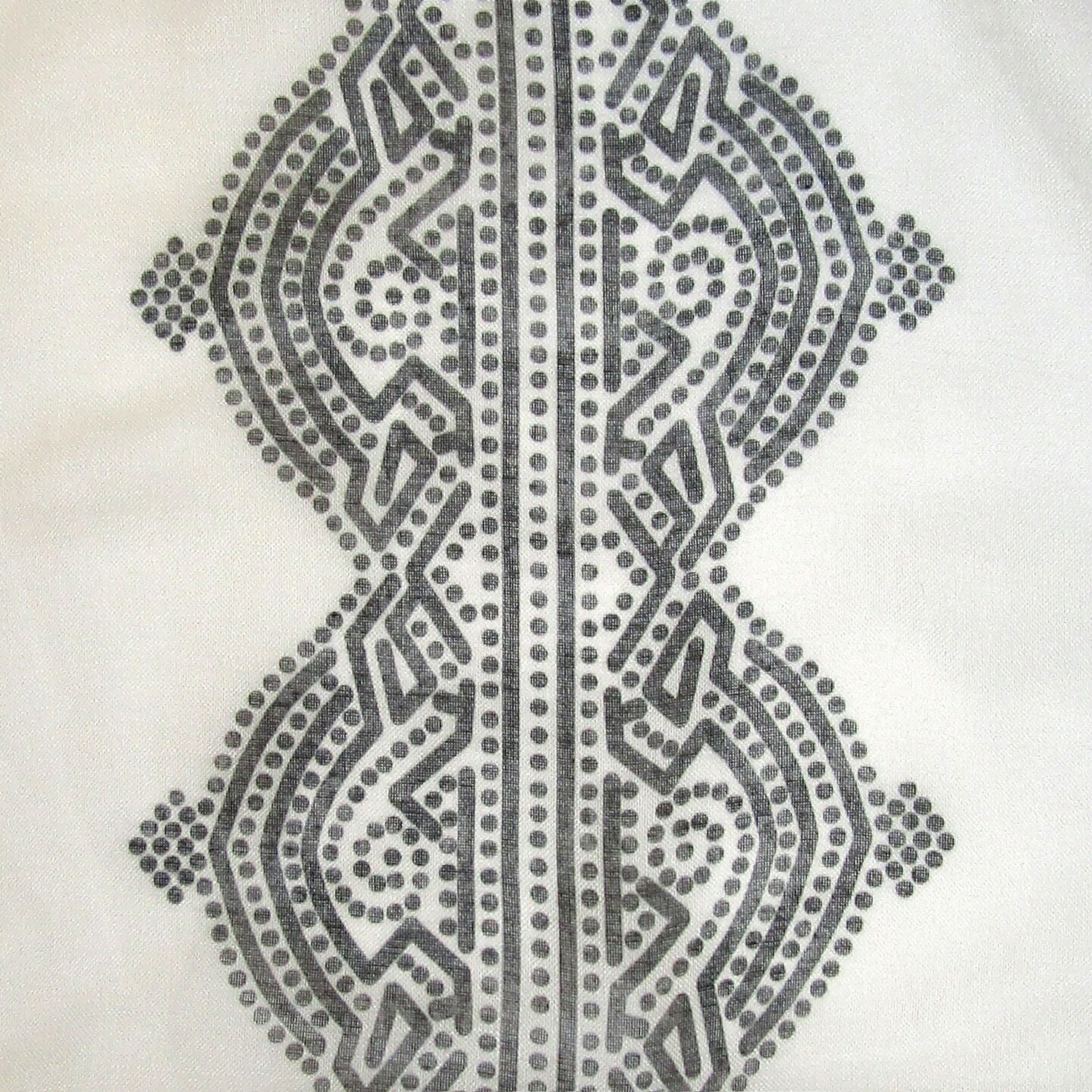 Threadmade Home Shilo Boho Sheer Tab Top Window Curtain Panel with Tassels, Black - 52"W x 95"L
