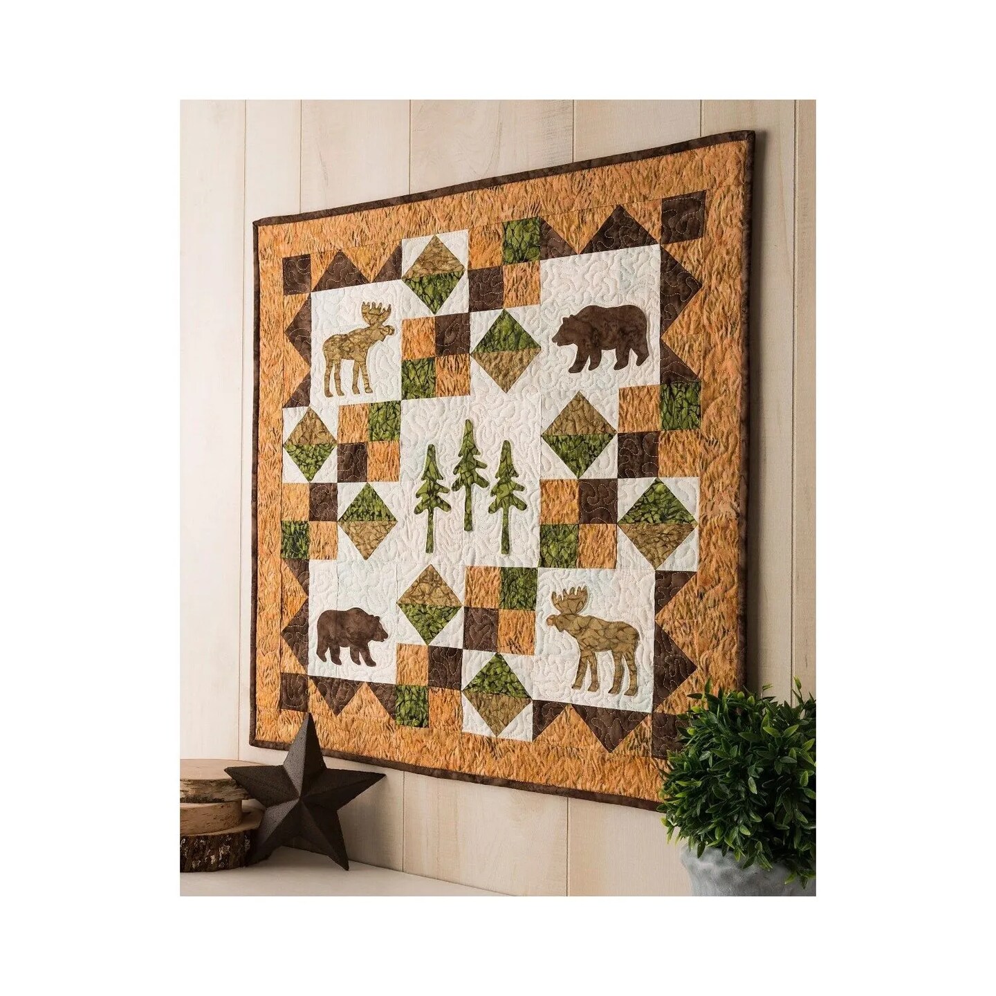 AccuQuilt GO! Northwoods Medley Die – Woodland Appliqué Fabric Cutting Die
