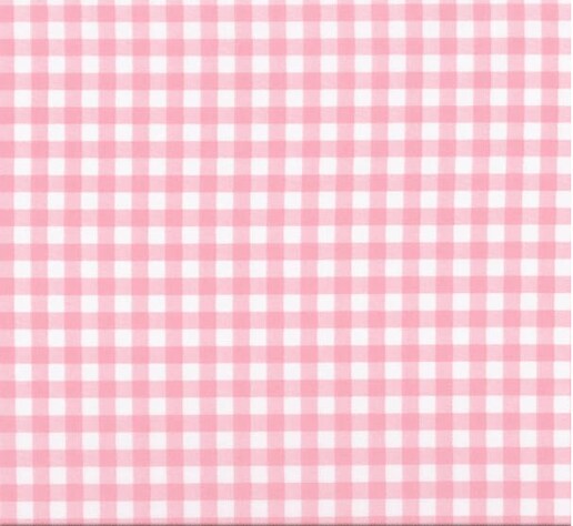 Easycare Gingham Large Pink Polyester Cotton Fabric by the Yard