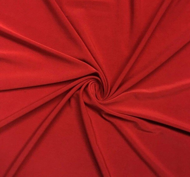 1 Yard ITY Red Apparel Fabric 92% Polyester 8% Spandex 58/60&#x22; Width