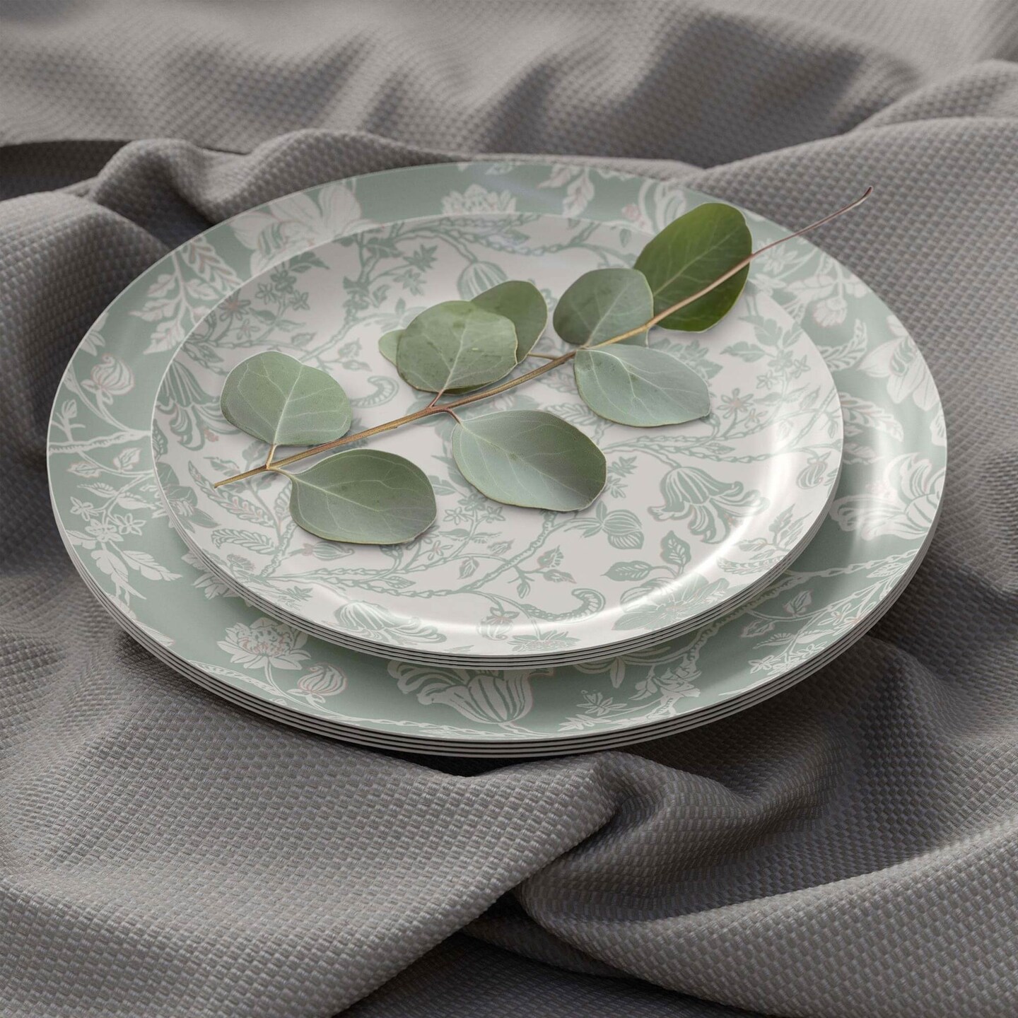 32 Count Gracy Design Elegant Paper Plates Combo Set Disposable Party Dinnerware 10 In. + 8 In.