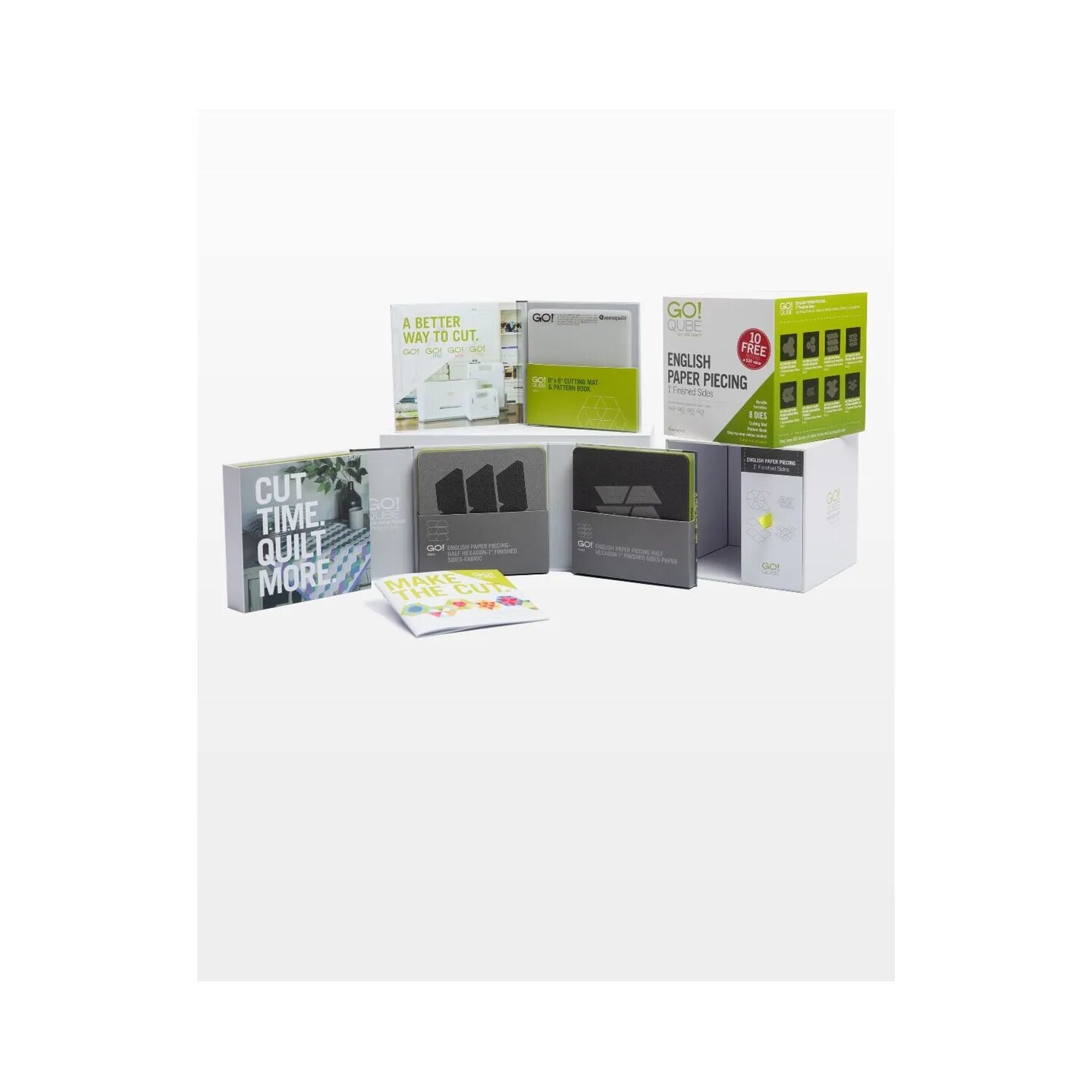 AccuQuilt GO! Qube English Paper Piecing Die – 1" Finished Sides Fabric Cutting Die