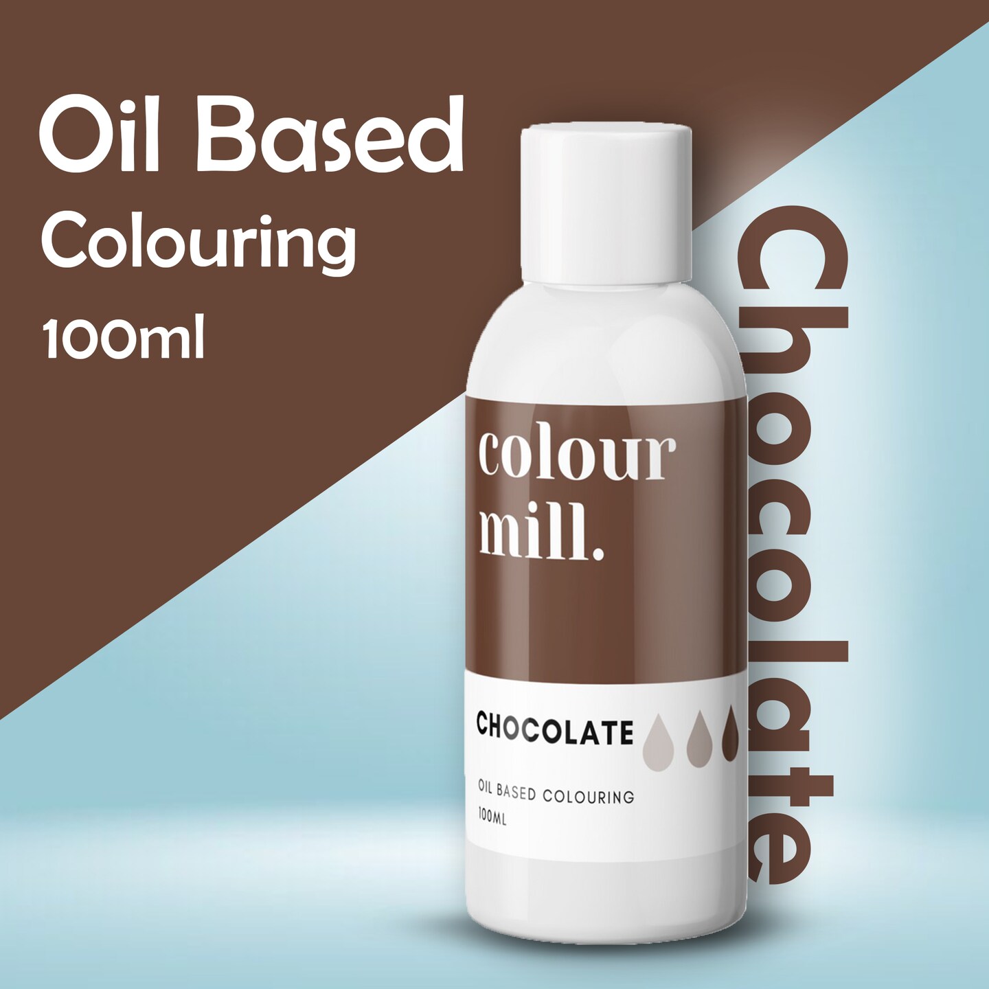 Premium 100ml Chocolate Oil-Based Food Coloring for Rich Cake Gel Buttercream Halal