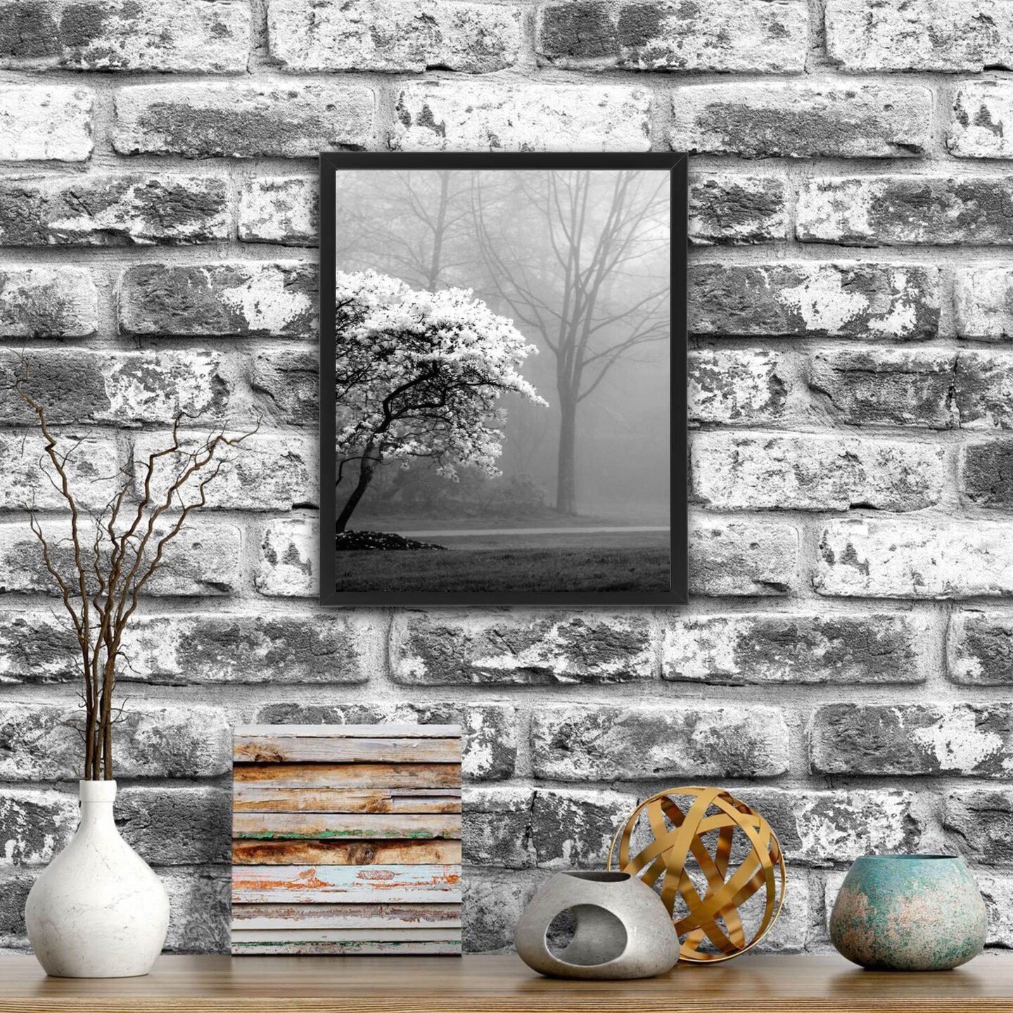 16x20" Black Frame – Horizontal/Vertical, No-Nail Hanging, Safe Front Protection!