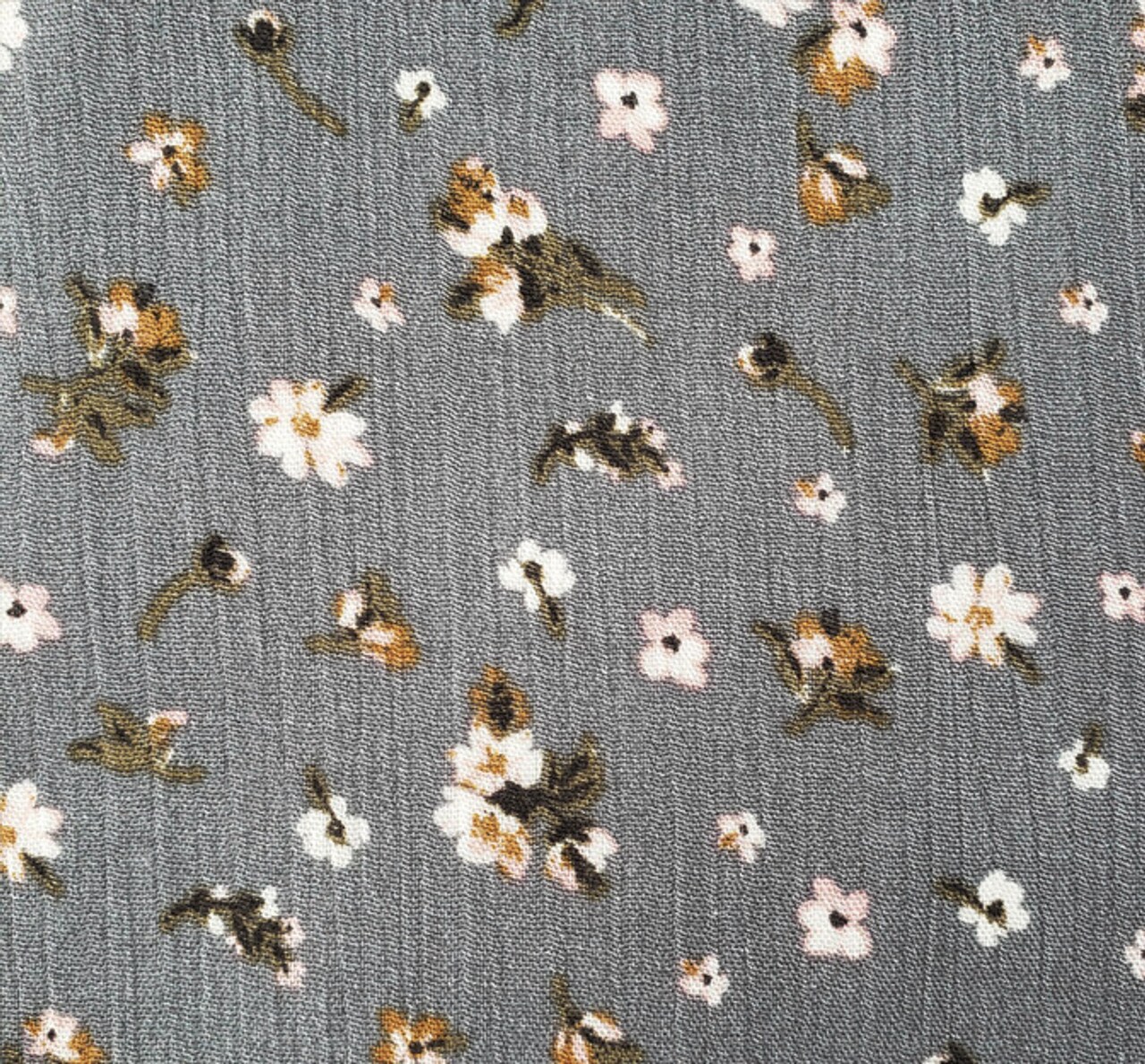 1 Yard Warm Gray Rayon Crinkle Crepon Fabric, Lightweight 50/52&#x22; Wide Apparel Fabric