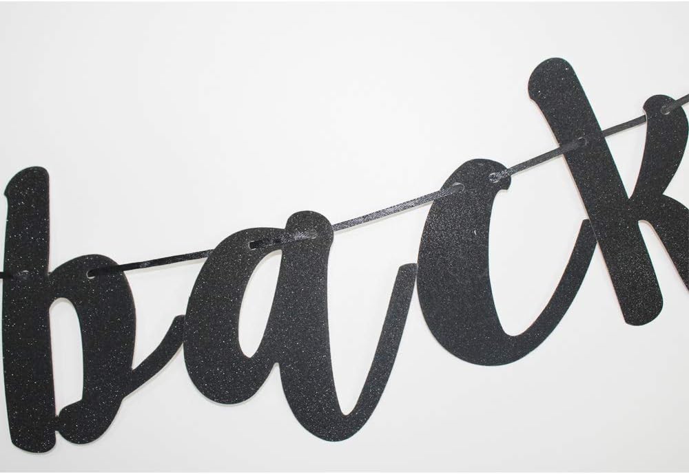 Welcome Back Black Vintage Banner for First Day of School
