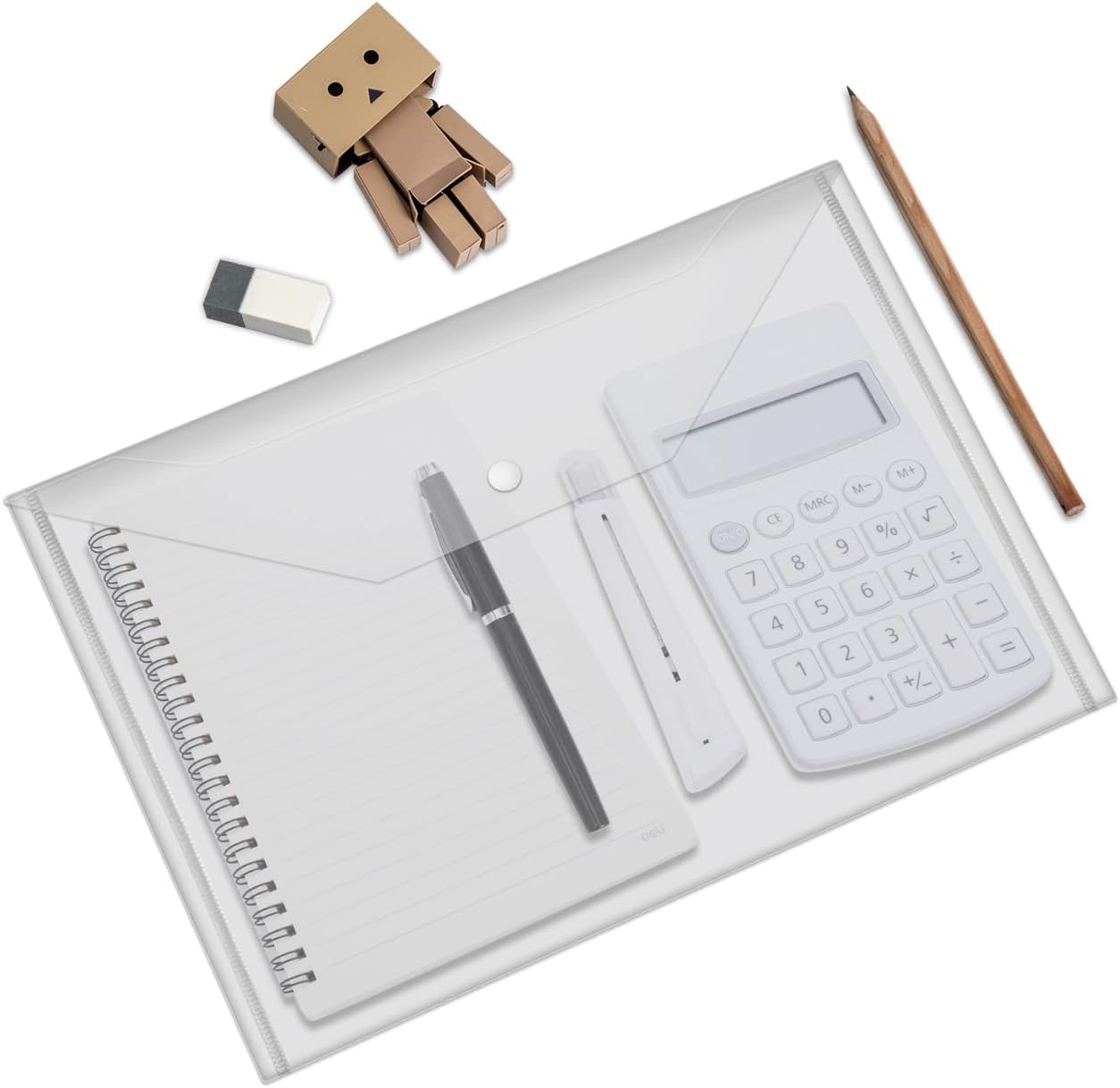 30pcs Plastic Envelopes (Clear White) 12.79 in x 9.3 in Inches