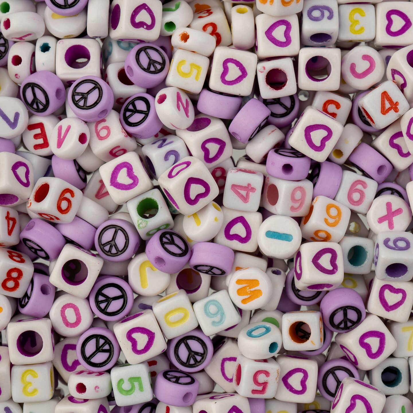 John Bead Assorted Plastic Alphabet Craft Beads, 72g