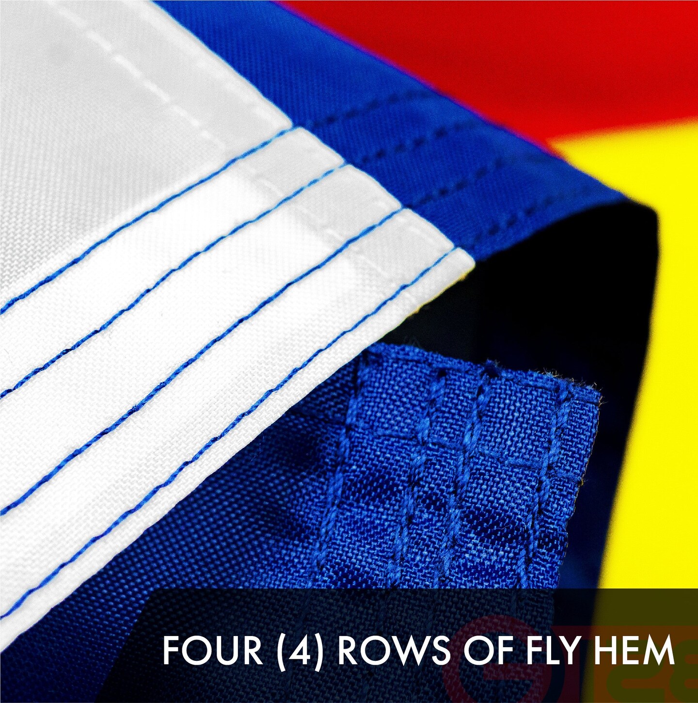G128 3 Pack: Colorado CO | 4x6 Ft | ToughWeave Series Embroidered 300D Polyester | Embroidered Design, Indoor/Outdoor, Brass Grommets