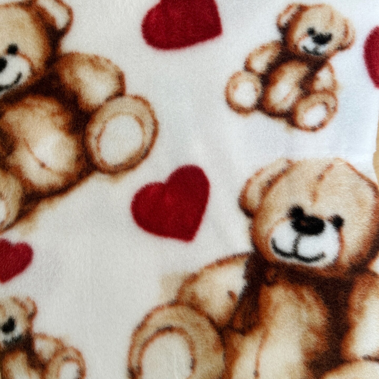 Valentine Bears Anti-Pill Premium No-Sew Throw Fleece Fabric Kit