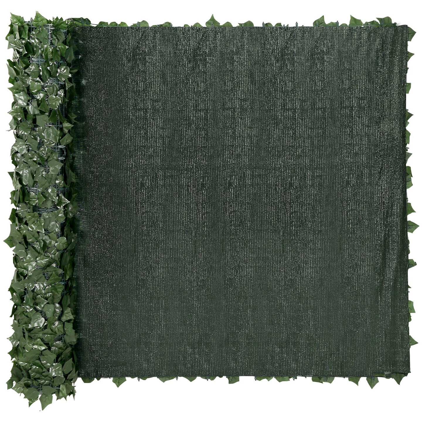 Green Silk Artificial Ivy Fence Panels with Plastic Frame Backing