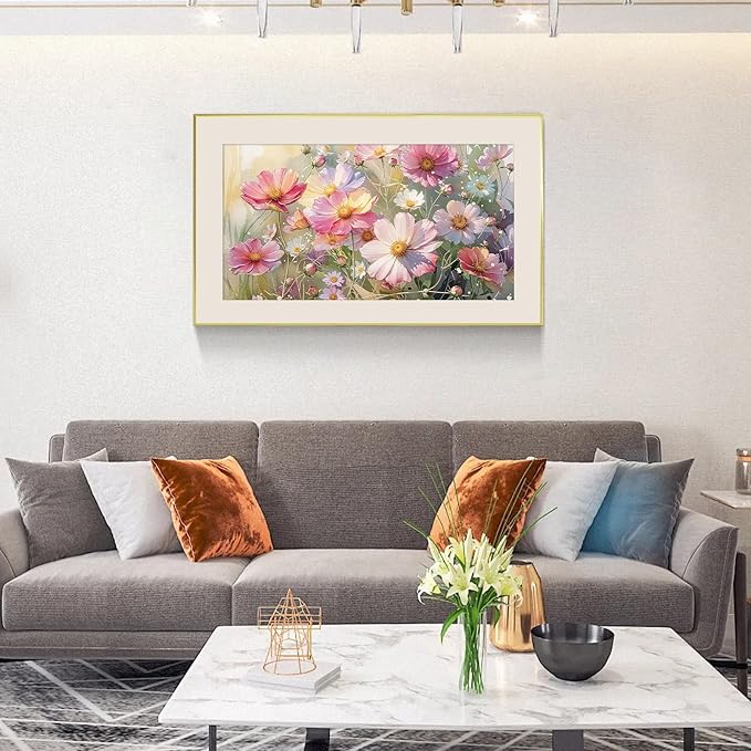 Large Diamond Painting Kits for Adults - DIY 5D Flowers Diamond Art Kits for Adults, Full Drill Flowers Diamond Art Painting, Gem Art Kits for Home Wall Decor (27.5 X 15.7 Inch)