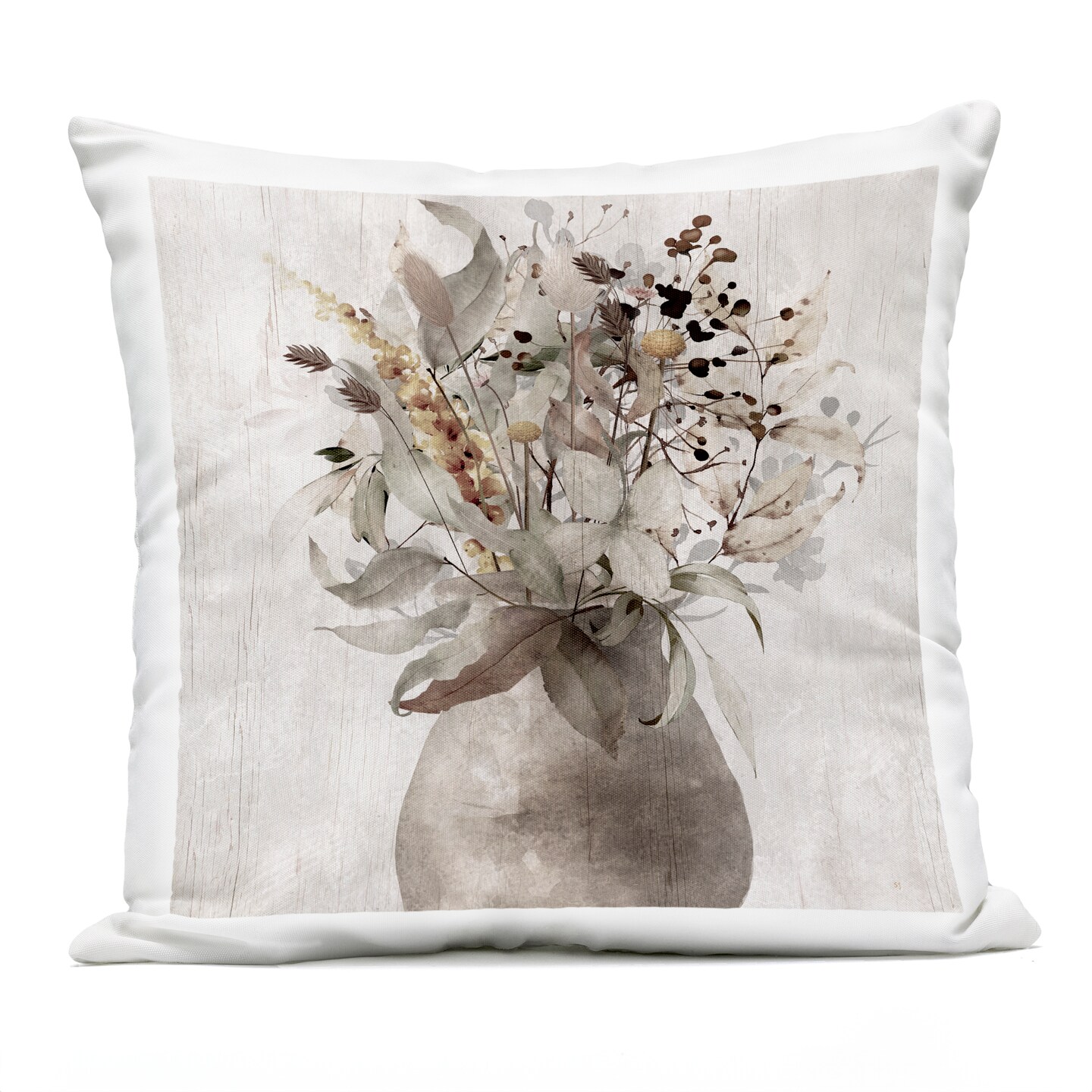 Stupell Industries Rustic Country Herb Vase Outdoor Printed Pillow