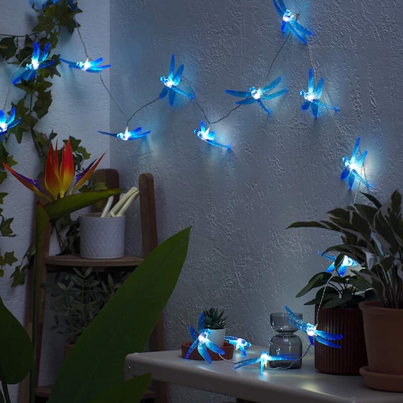 LED String Light with 16 Lights Outdoor Dragonfly Design