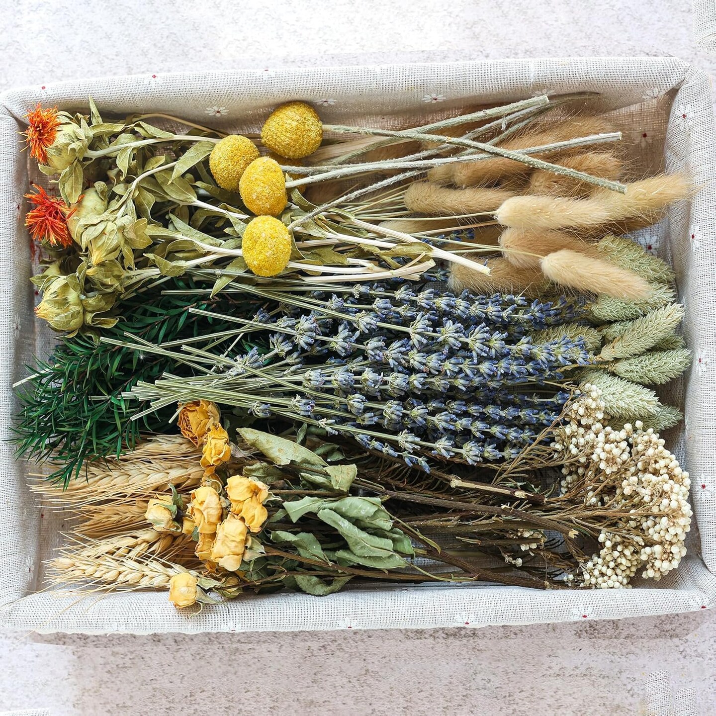 DIY Natural Dried Flower Set, Bulk Dried Flowers, Dried Flowers with Stems, Handmade Dried Flowers Ideas, DIY Flower Set, Dried Flower Bouquets, Table Centerpiece Mini Dried Flowers