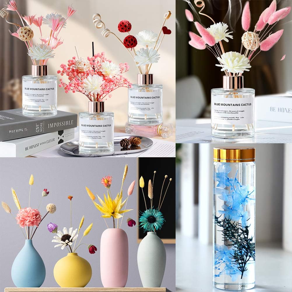 Dried Pressed Leaf Flowers-Multiple Colorful Pressed Flowers Daisies for Craft Resin Jewelry Making Art Craft DIY(Violet)