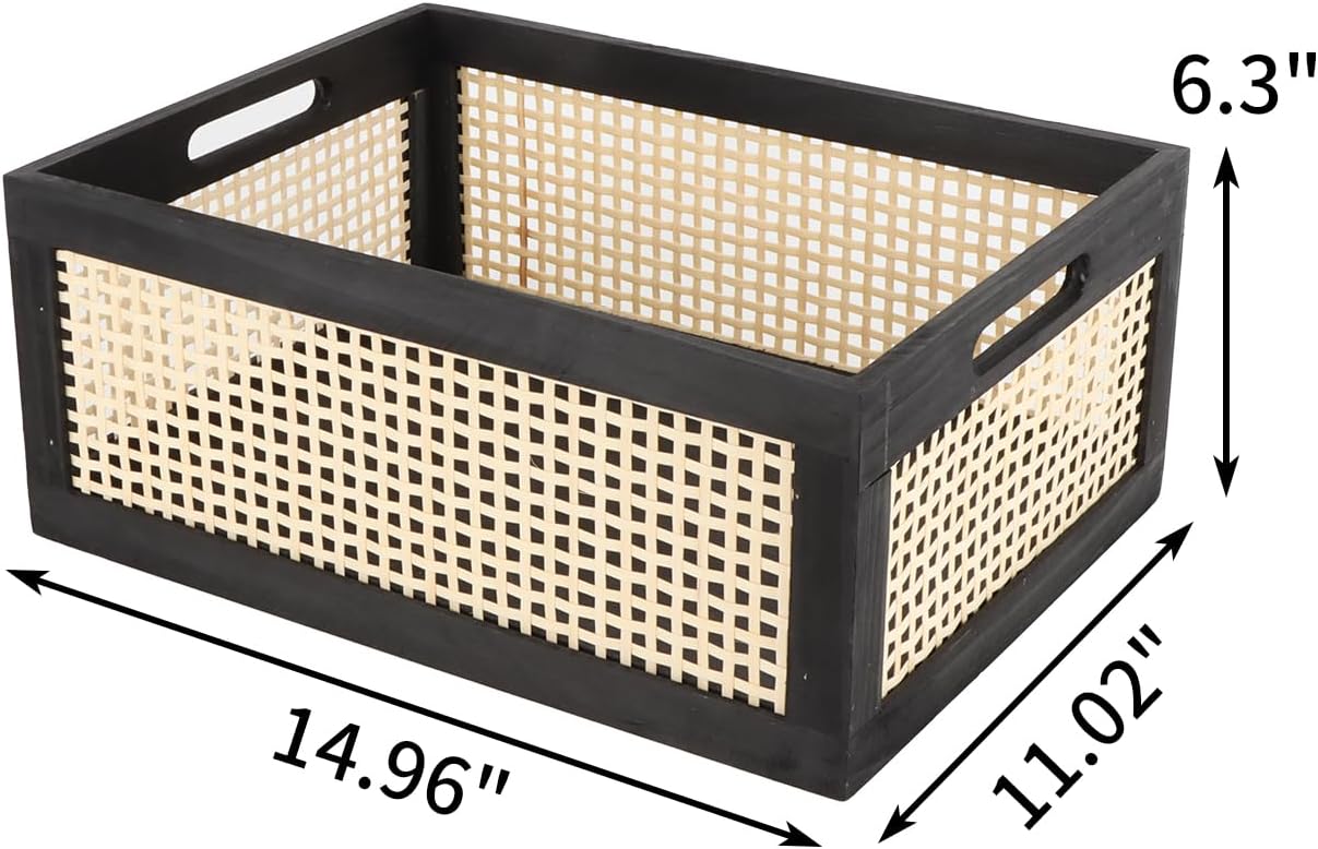 Decorative Organizer Crates Box with Built-in Handle