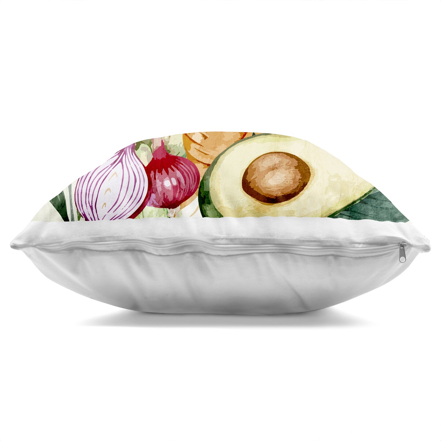 Stupell Industries Organic Vegetable Harvest Decorative Printed Pillow design by Kim Allen, 18 x 7 x 18