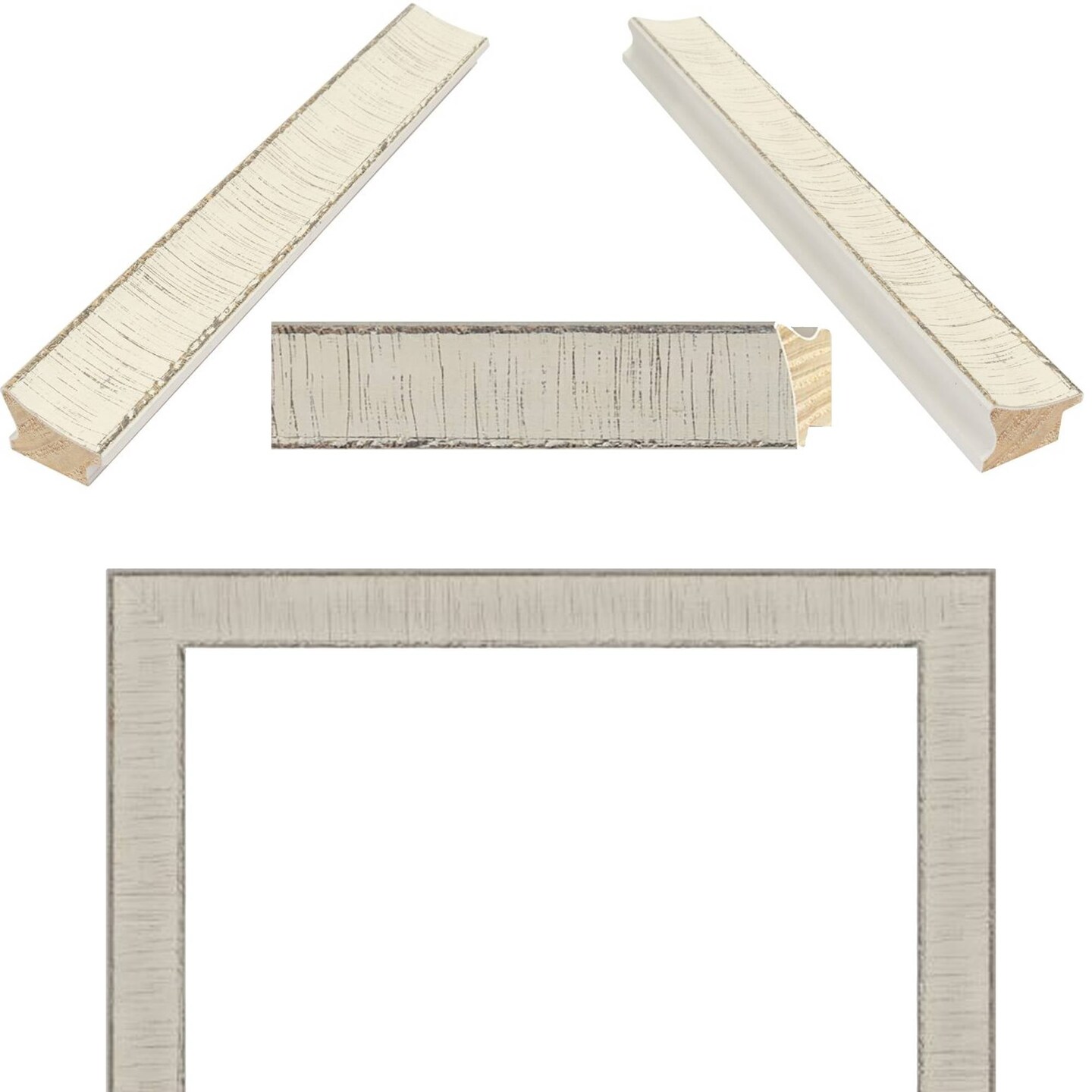 White Birch Wood Scoop Picture Frame 11x11 frame