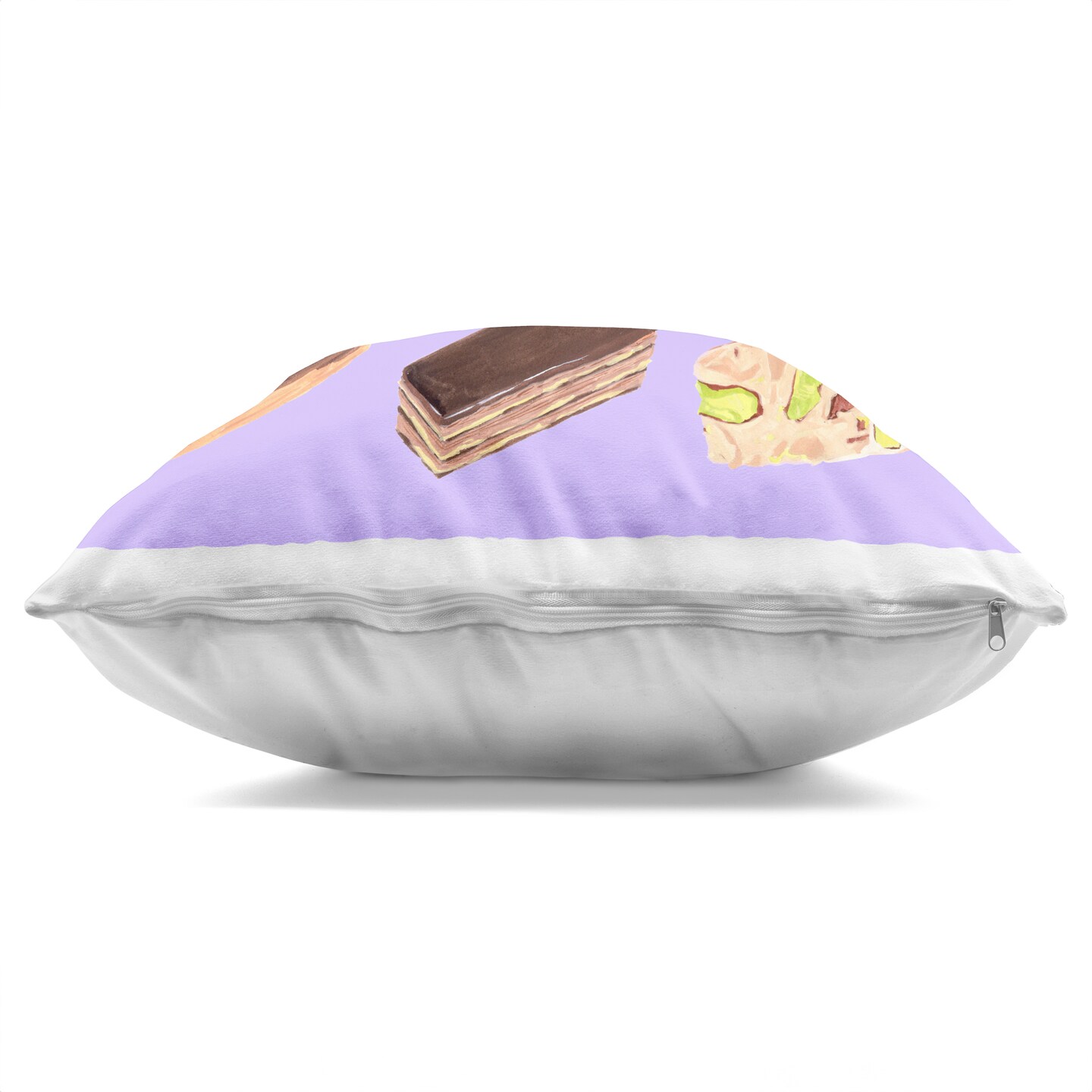 Stupell Industries Bakery Goods on Purple Decorative Printed Pillow design by Melissa Wang, 18 x 7 x 18