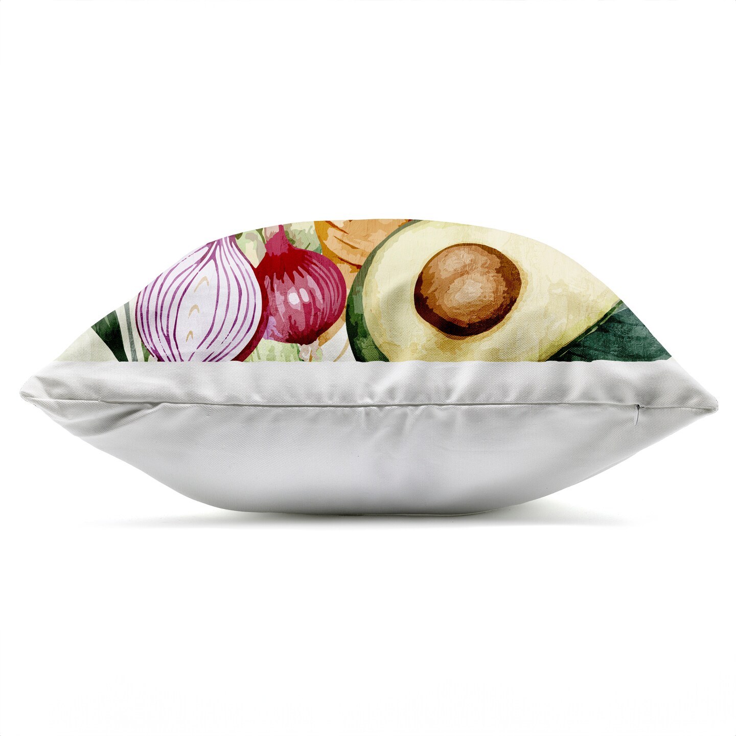 Stupell Industries Organic Vegetable Harvest Outdoor Printed Pillow design by Kim Allen, 18 x 7 x 18