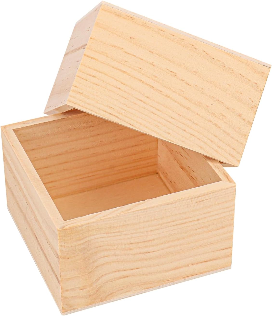 4 x 4 Inch Unfinished Small Wood Crates Organizer Storage Boxes