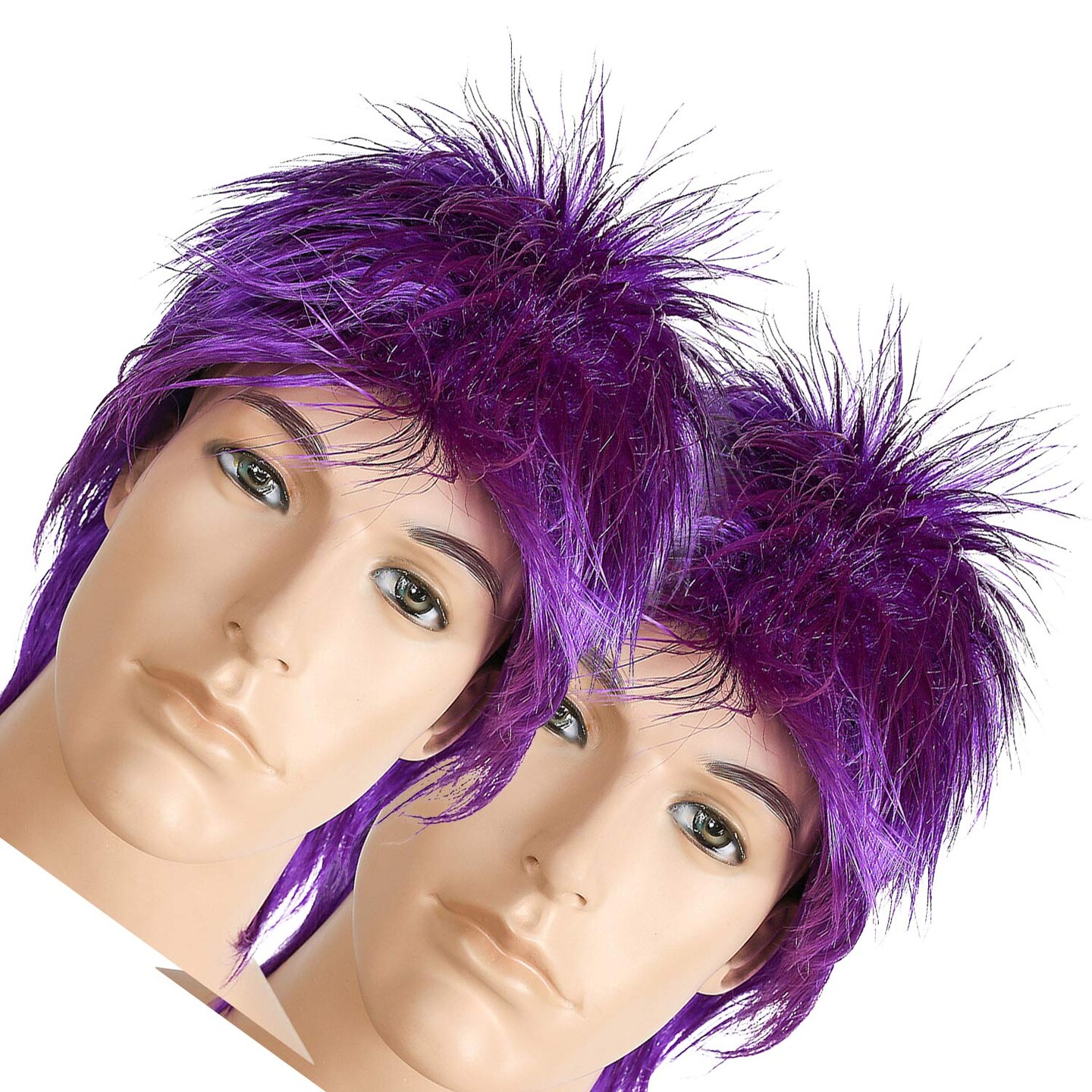 Rod Dark Purple Punk Style Wig with Shag Back