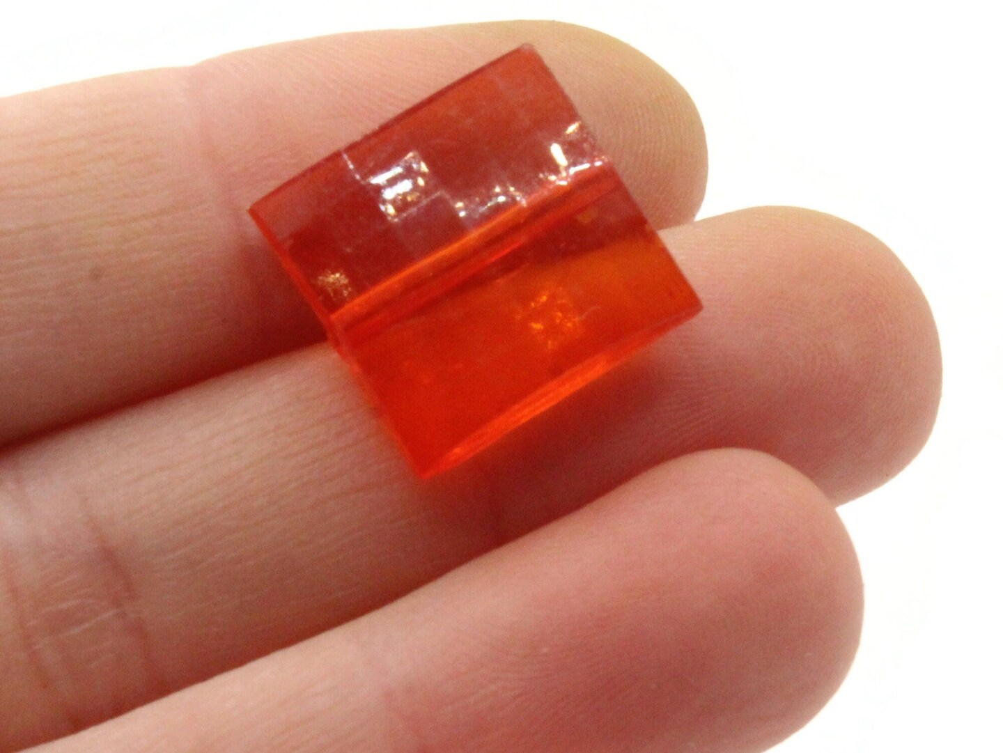 12 16mm Red Acrylic Gems Faceted Square Jewel Beads