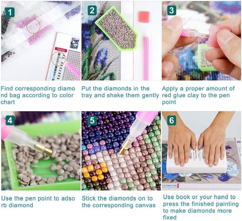 5D Diamond Painting Kits, Full Drill Round Rhinestone DIY Deadpool Diamond Art Cross Stitch Embroidery Home Decor (12" X 16")