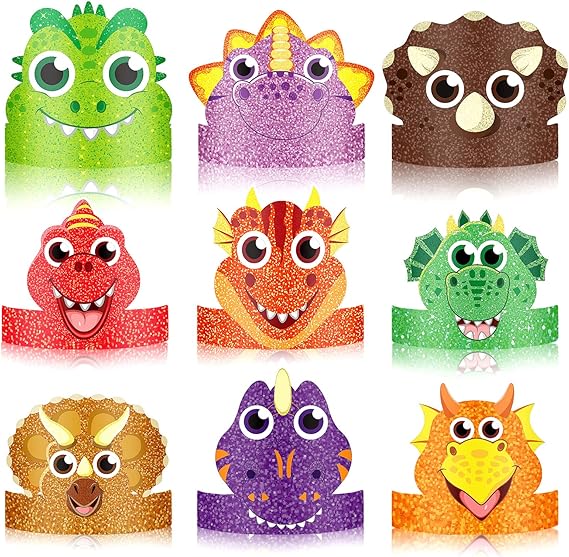 24 Pcs Party Hats for Kids Party Favors Headbands Paper Party Crown for Boys Girls, Decoration Party Favors