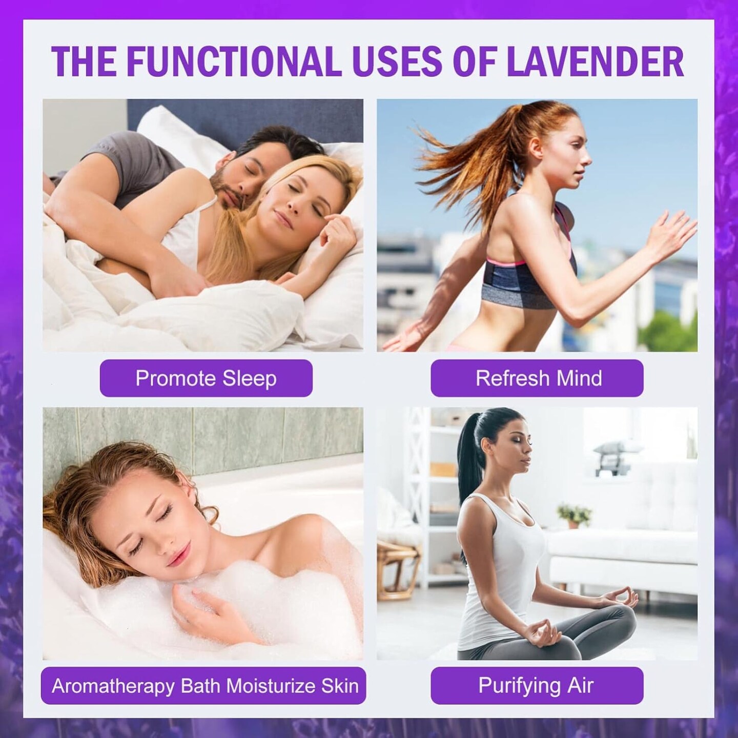 Dried Lavender Bundles 100 Natural Dried Lavender Flowers for Home Decoration, Photo Props, Home Fragrance, 2 Bundles Pack